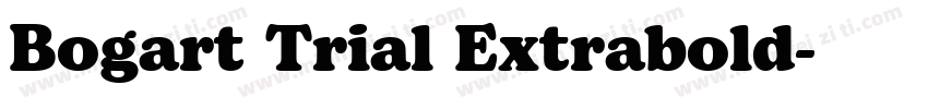Bogart Trial Extrabold字体转换